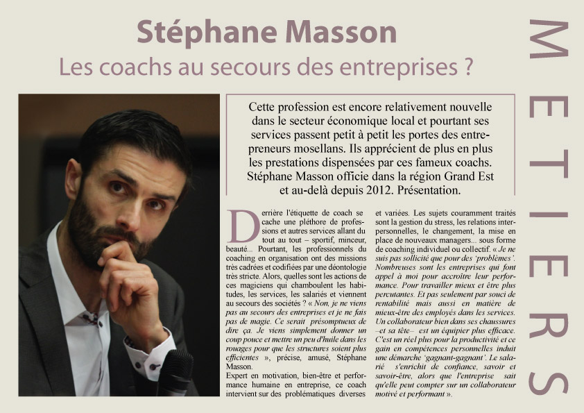 St�phane Masson Coach - Les coachs au secours des entreprises